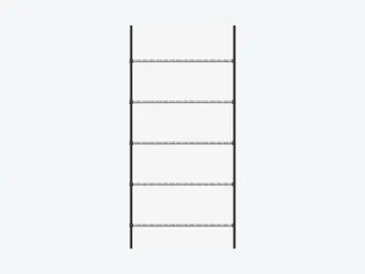 Shelving - Freestanding - Integral - Wire Shelving Low-poly 3D model
