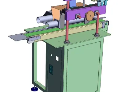 Stator automatic heat shrink tube blowing machine 3D model