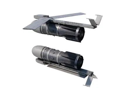Russian Aerospace Forces FAB-3000 UMPK Aerial bomb 3D model