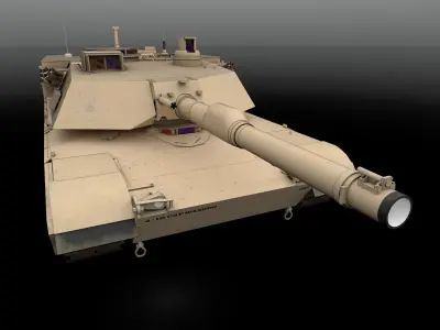 M1A2 Abrams Main Battle Tank Low-poly 3D model purchase