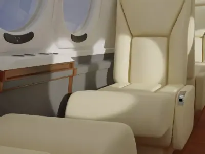 Aircraft interior design bess 90 plane model 3d 3D model