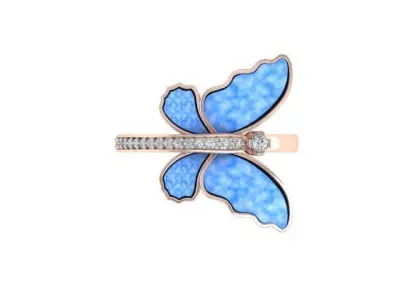 Butterfly Ring 3D print model 4