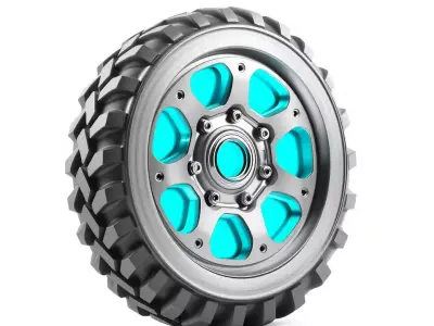 Heavy Duty OffRoad Wheel Model Pack Low-poly 3D model
