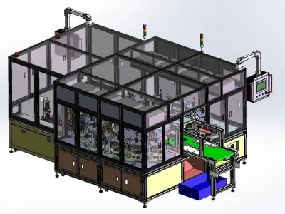  Automatic test production line 3D model