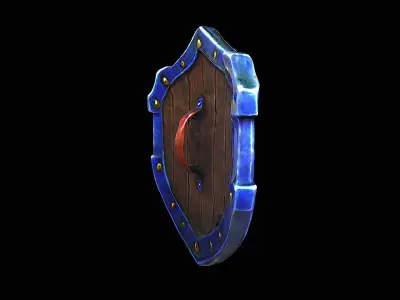 stylized shield 3D model purchase