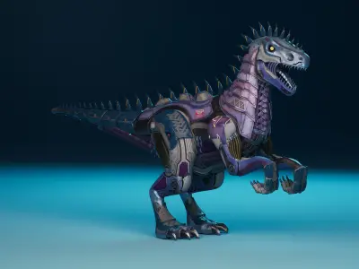 SciFi Dinosaur3 Low-poly 3D model
