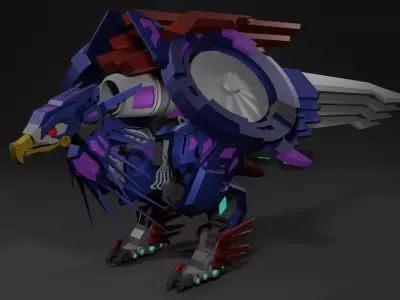 Eagle Robot Low-poly 3D model