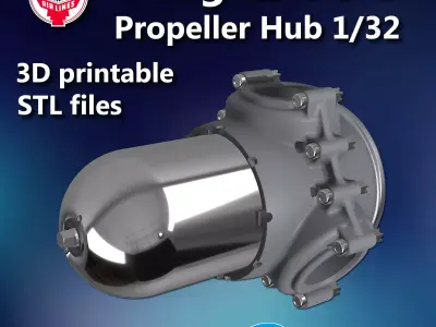 Douglas DC-3 Propeller Hub 1 32  3D print model