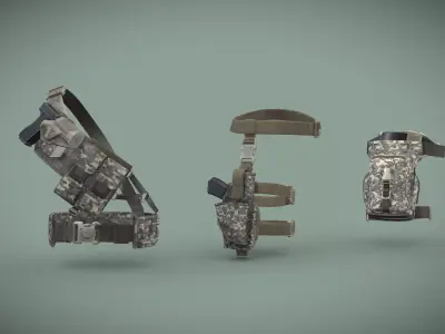 Military Holster Pack Free 3D model