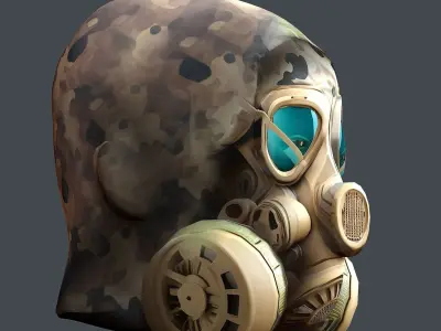 Helmet 3d model military combat Military scifi Low-poly 3D model buy