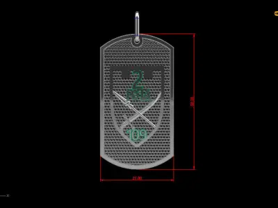 jewelry pendant second company v0016 3D print model