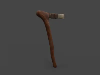 Bronze age flat axe Low-poly 3D model