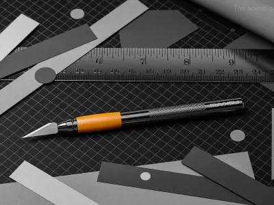 Fiskars Craft Knife 3D model