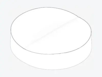Furniture - Pouf - Contemporary - Number - Oval Large Low-poly 3D model