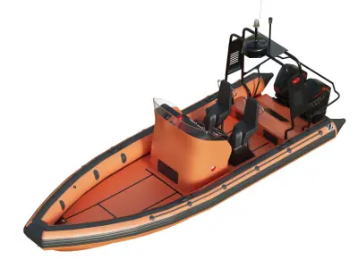 Zodiac Inflatable Lifeboat  Low-poly 3D model
