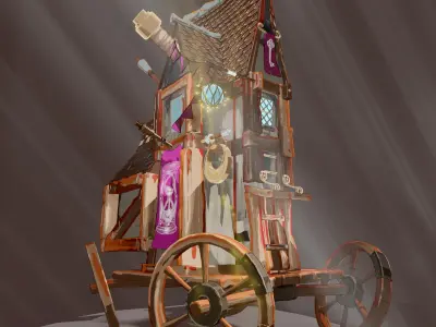 Stylized shop 3D model