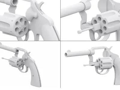 colt police gun  3D model