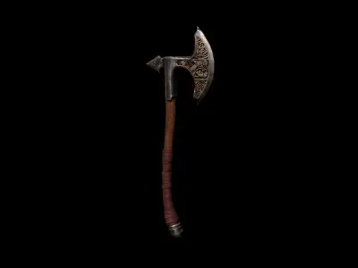 Axe - Battleaxe Low-poly 3D model