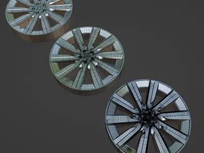 Range Rover 22in Wheel Replica Low-poly 3D model