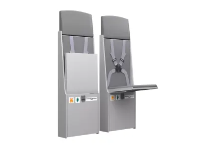 flight attendant chair 3D model