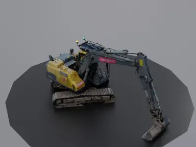 Excavator Digger - Construction Site Asset 3D model