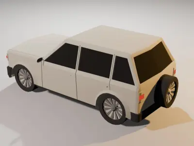 Sleek Lowpoly Cruiser  A Stylish 3D Car Model Free 3D model