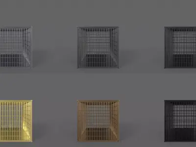 PBR Small Cage 2 Low-poly 3D model