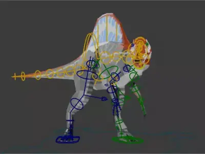 Stylized Low Poly Spinosaurus JP  - Game Ready Dinosaur Model Low-poly 3D model