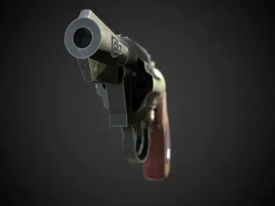 Colt revolver Low-poly 3D model purchase