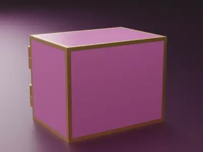 Luxury Pink  Vault Safe Low-poly 3D model