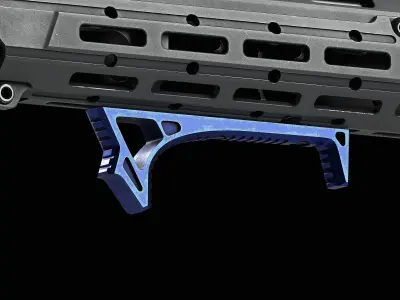MLOK LINK Curved Foregrip Low-poly 3D model