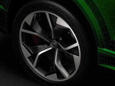 Audi RS Q8 2020 wheel 3D model