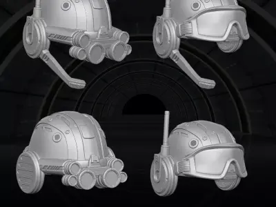 SciFi Helmet collection 3D printable files for Action Figures 3D print model