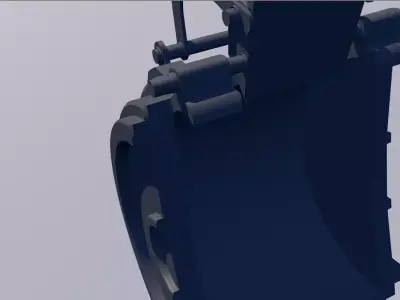 Excavator bucket Low-poly 3D model purchase