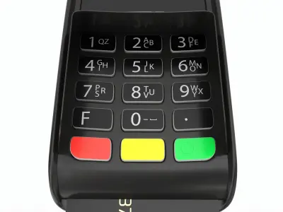 Universal Credit Card POS Terminal 01 3D model