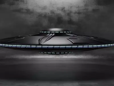 Sci Fi Flying Saucer UFO 3D Model  3D model