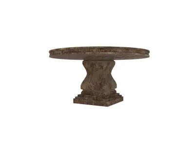 Rounded table Free low-poly 3D model