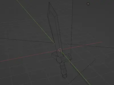 Stylized Sword Free low-poly 3D model buy