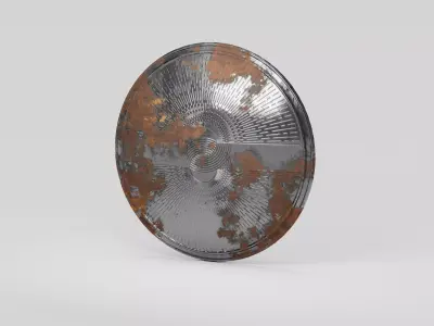 Medieval Metal Shield - Game Ready - 3D Print Ready Low-poly 3D model