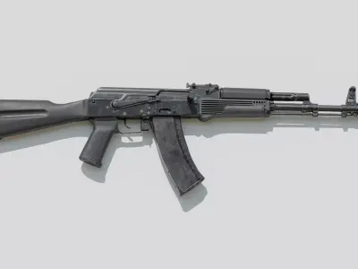 AK 74  Low-poly 3D model