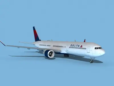 Boeing 767-400 Delta 4 3D model