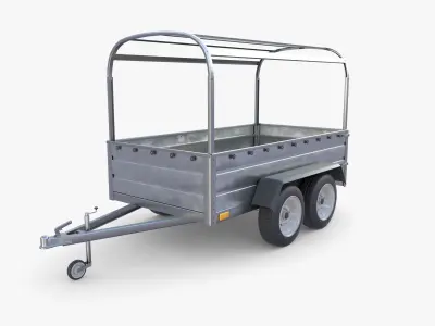 Cargo Trailer v6 Low-poly 3D model