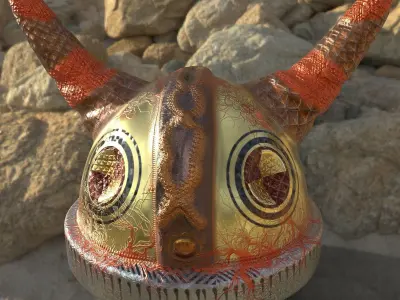 Helmet Stylized By Pbr Texture 4k Png Low-poly 3D model
