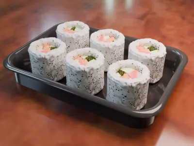 Sushi Rolls Herring sushi roll 3D model