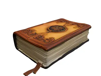 Ornate Leather Journal 3D Model Low-poly 3D model