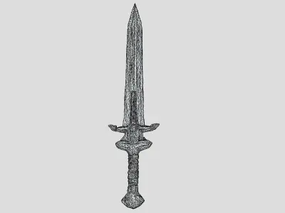 Sword Game-Ready Fantasy Weapon 3D Model Low-poly 3D model