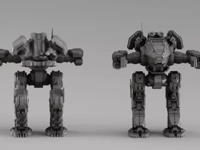 S00037 Sci-Fi Mech Walker 3D print model