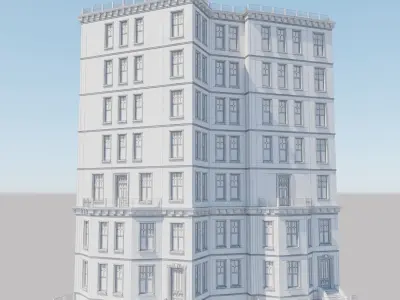 Old Washington DC Building 01 by THREEDEE INC Low-poly 3D model