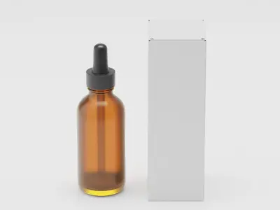 Dropper Bottle With Box 3D model