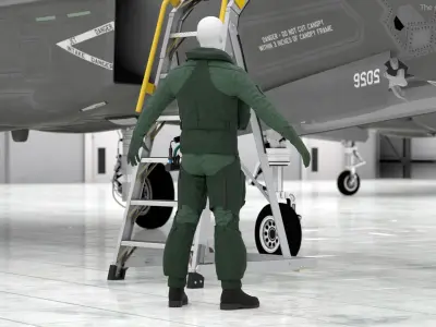  Modern Jet Fighter Pilot Suit 